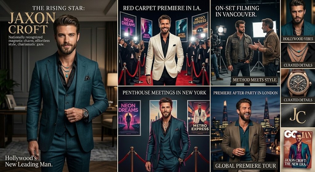 Hollywood Star Editorial Collage