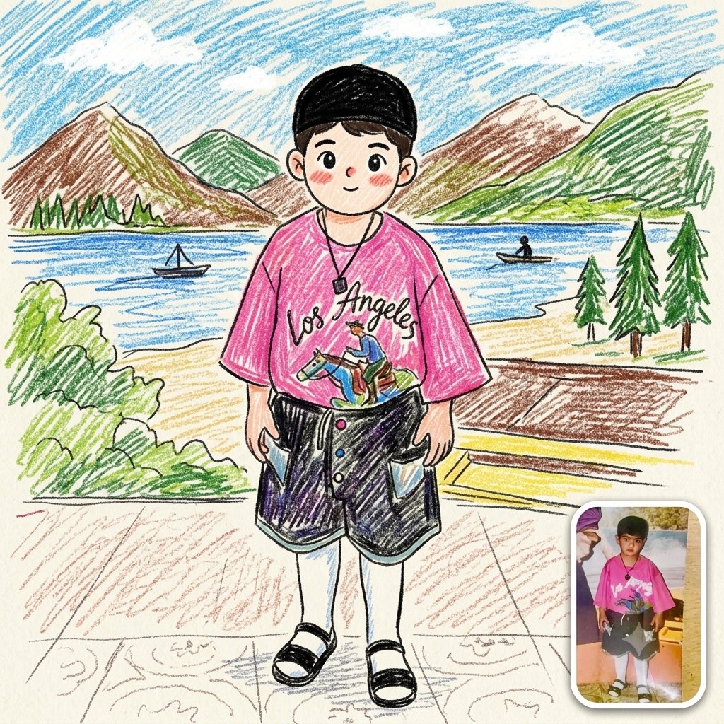 Sample output image for Photo to Crayon Drawing