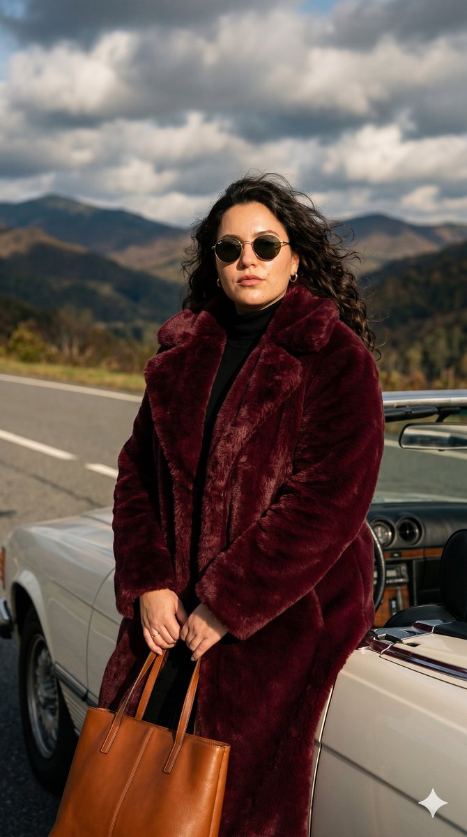 Sample output image for Retro 1970s Luxury Road Trip