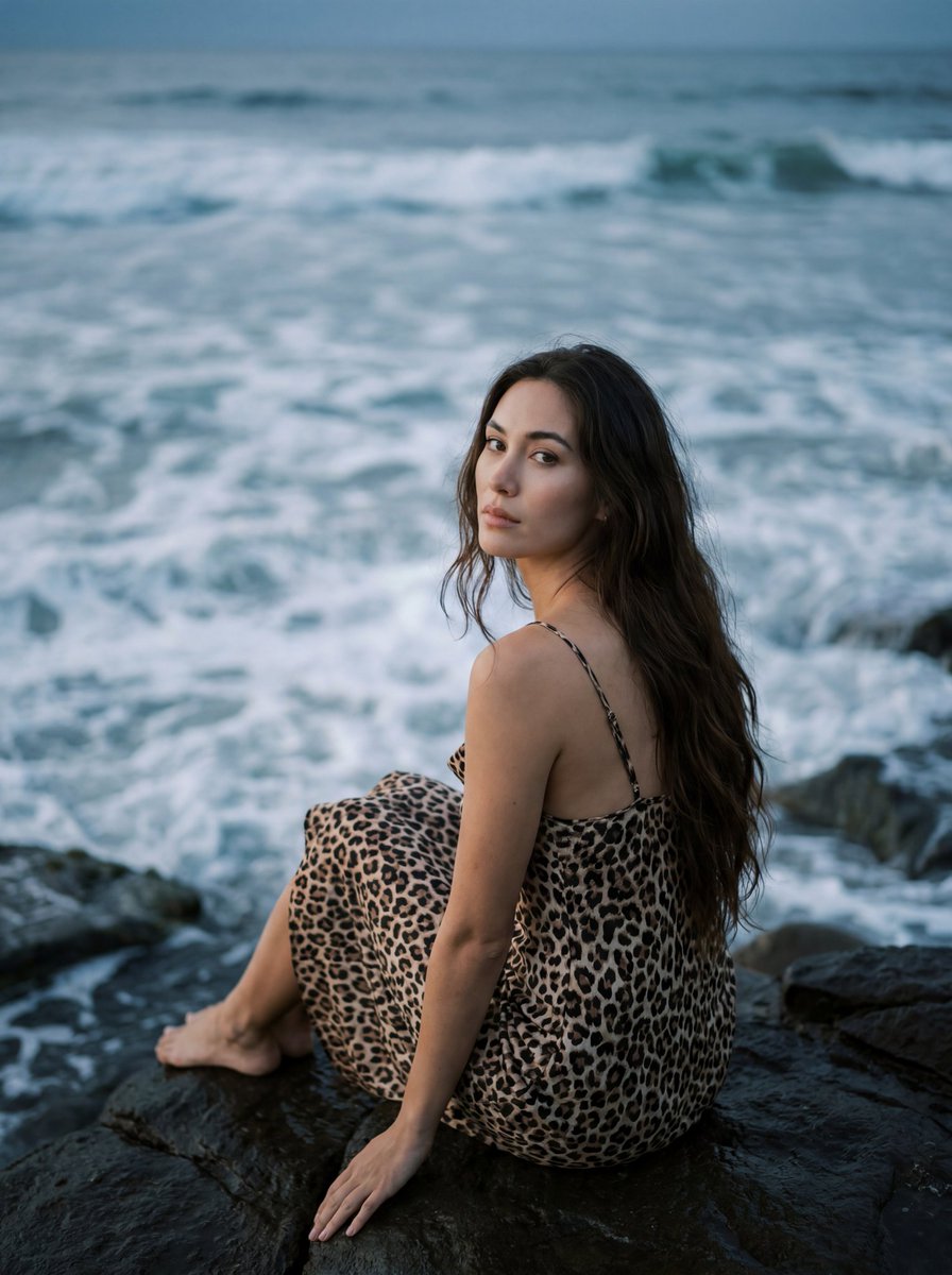 Sample output image for Cinematic Coastal Leopard Fashion