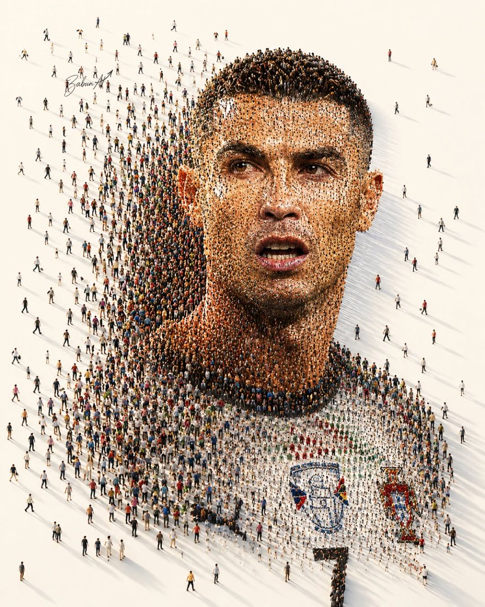 Human Crowd Mosaic Portrait