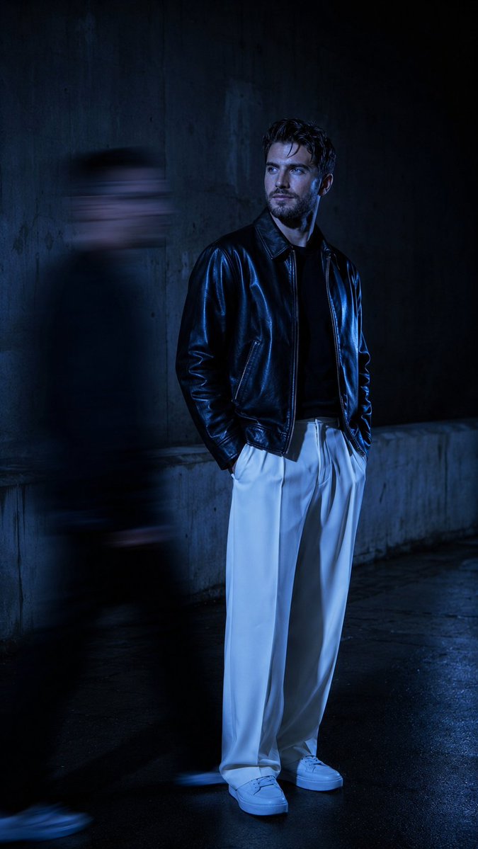 Urban Alley Night Portrait with Motion Blur