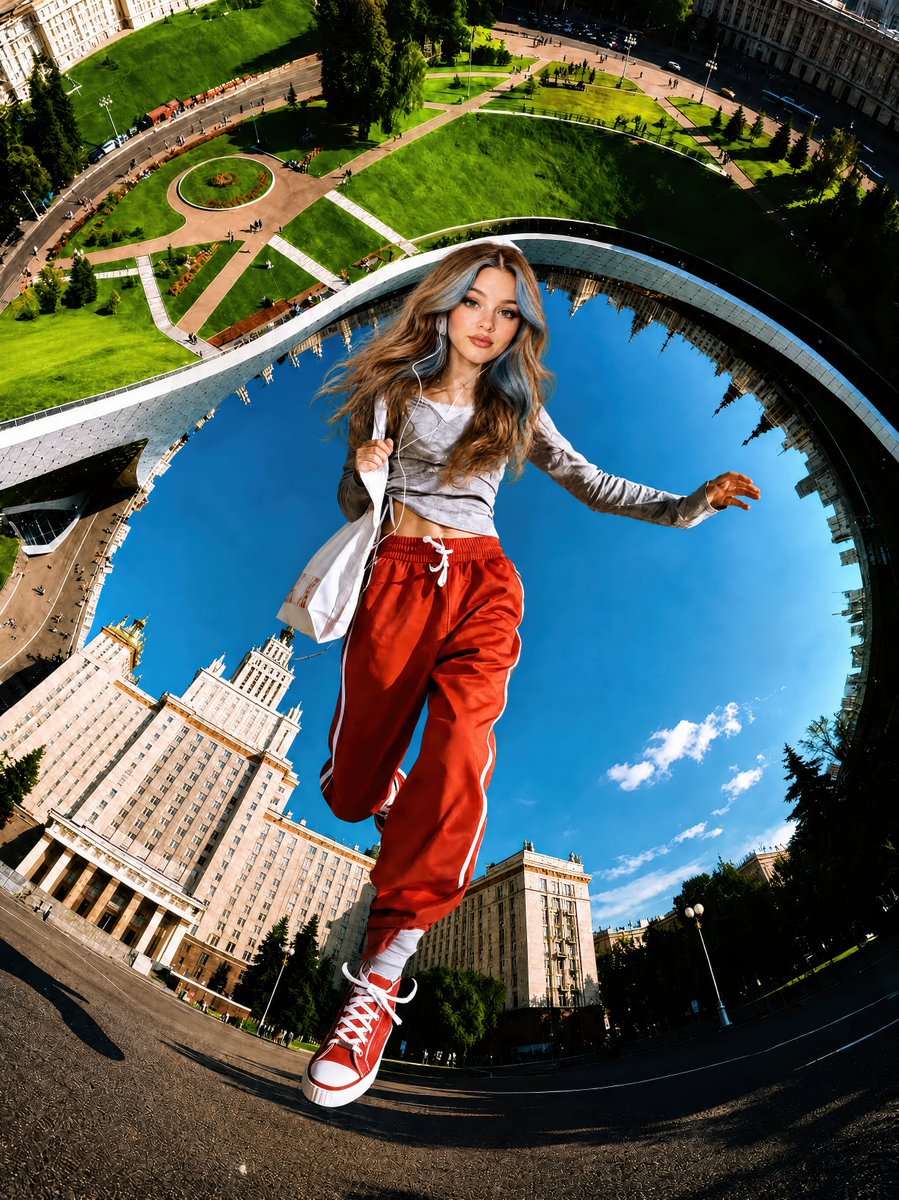 Surreal Fisheye Stadium Portrait