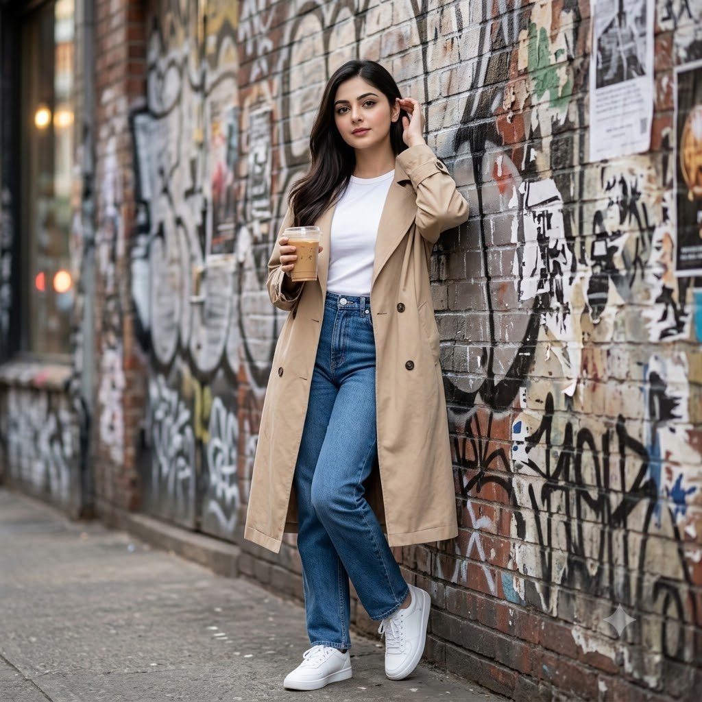 Urban Graffiti Brick Wall Portrait