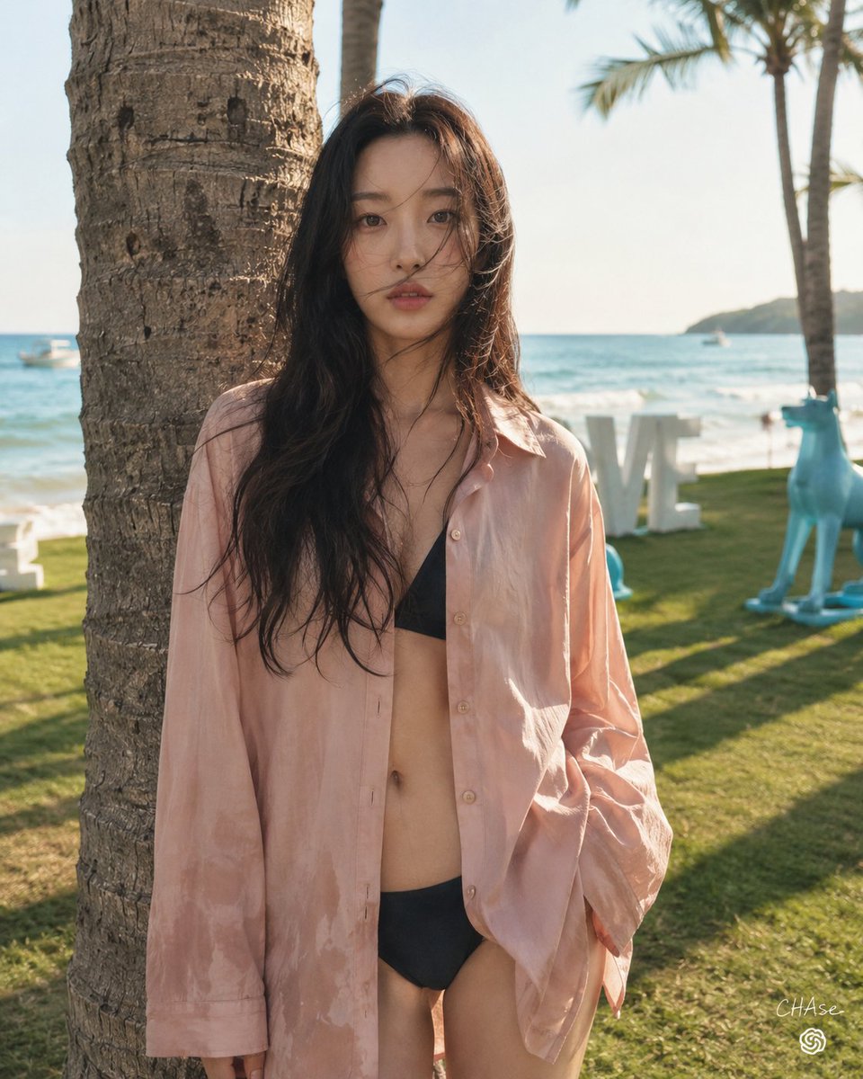 Pink Shirt Beach Snapshot