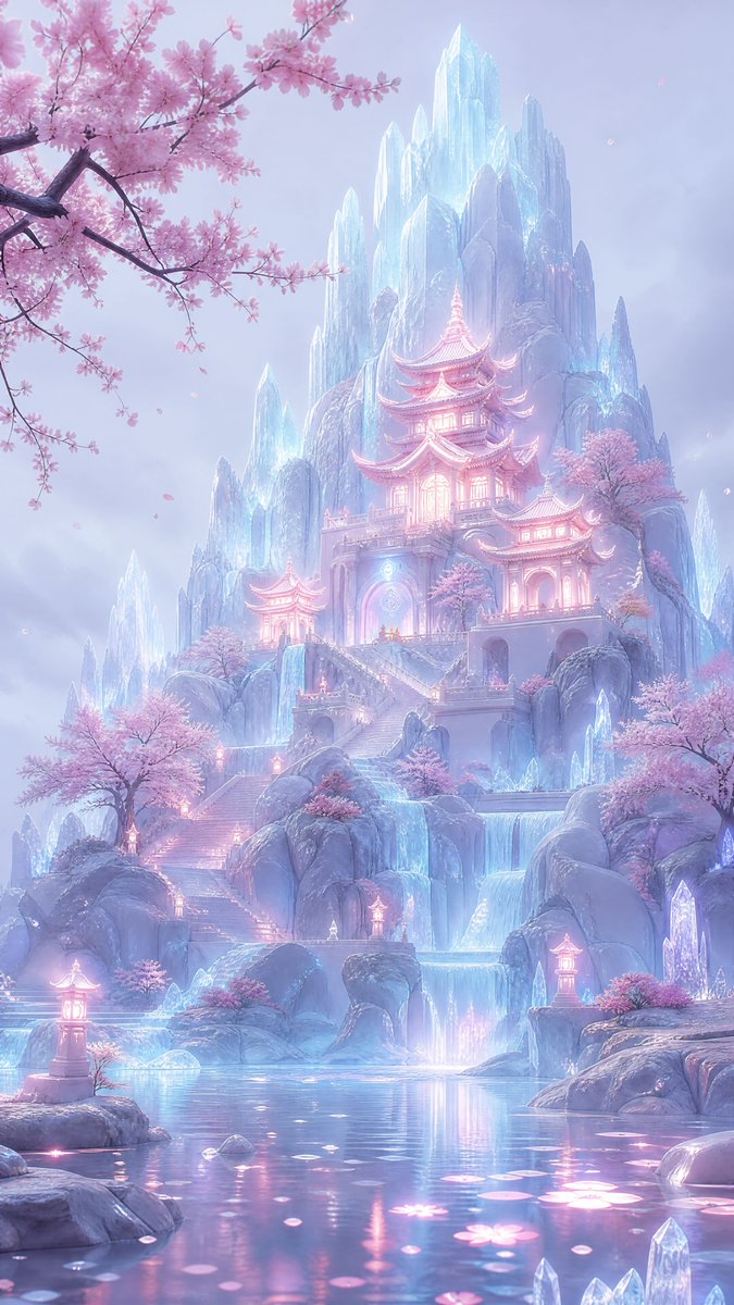 Dreamy Pastel Fantasy Pagoda example 2