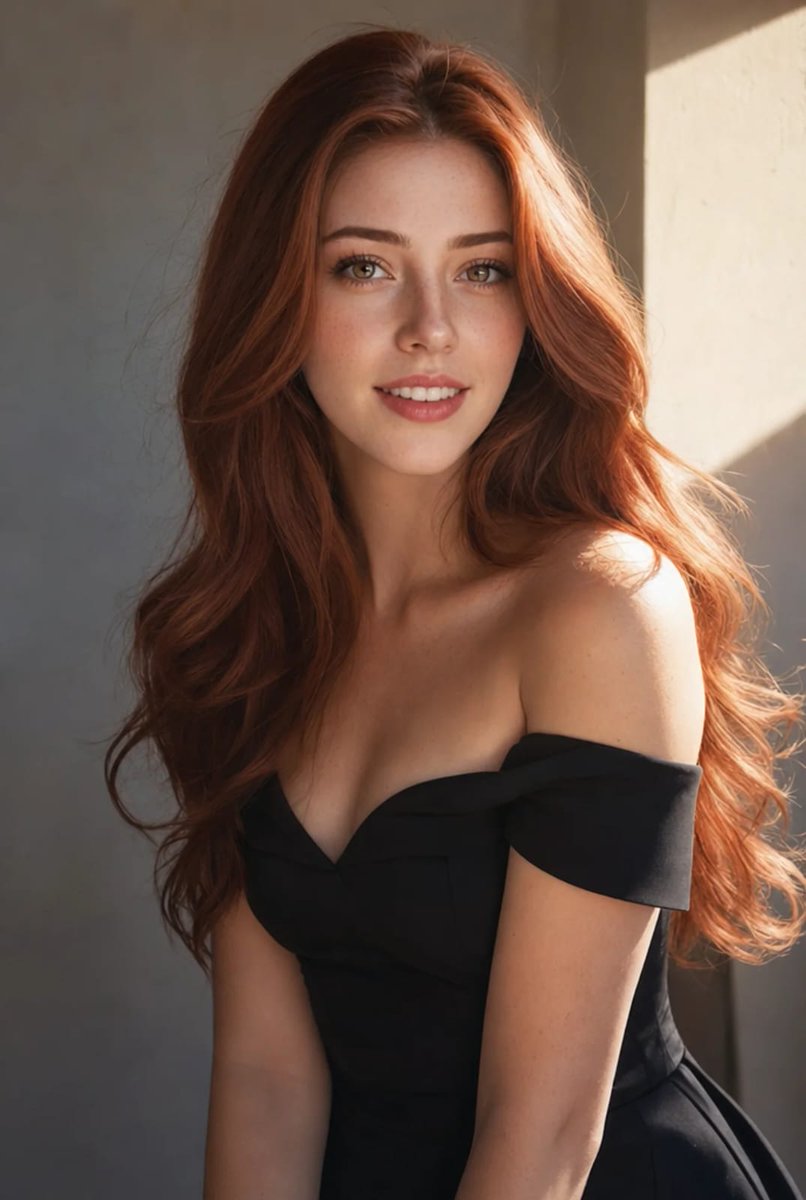 Realistic Redhead Portrait in Window Light