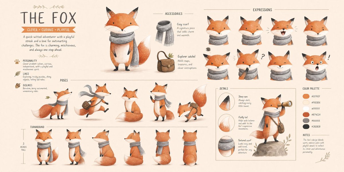 Character Technical Turnaround Reference Sheet