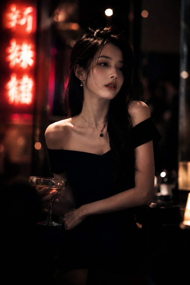 Realistic Cinematic Portrait in Luxury Bar