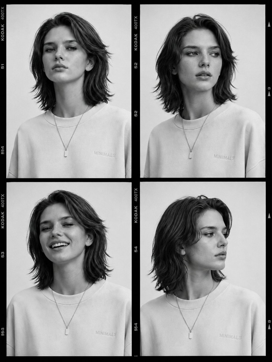 Fashion Casting Monochrome Contact Sheet example 2