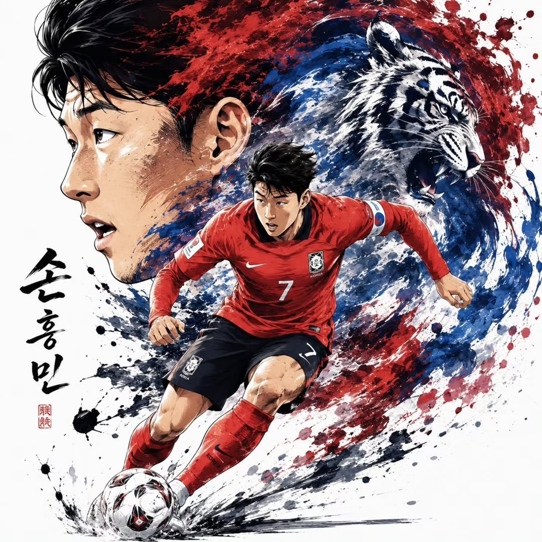 Dynamic Football Superstar Illustration example 4
