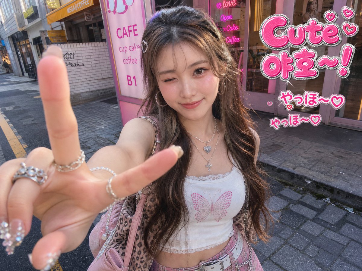 Millennium Gyaru Cafe Selfie