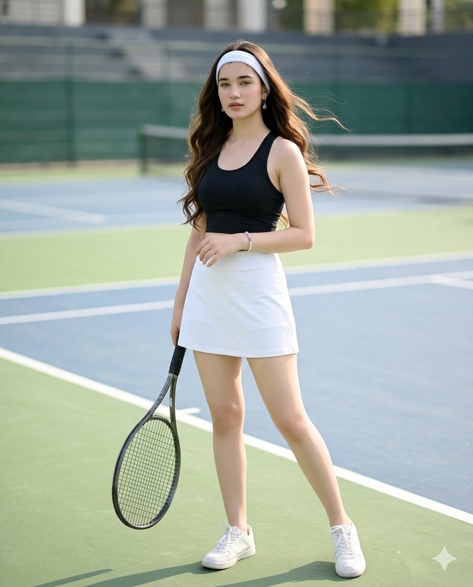 Realistic Tennis Player Portrait