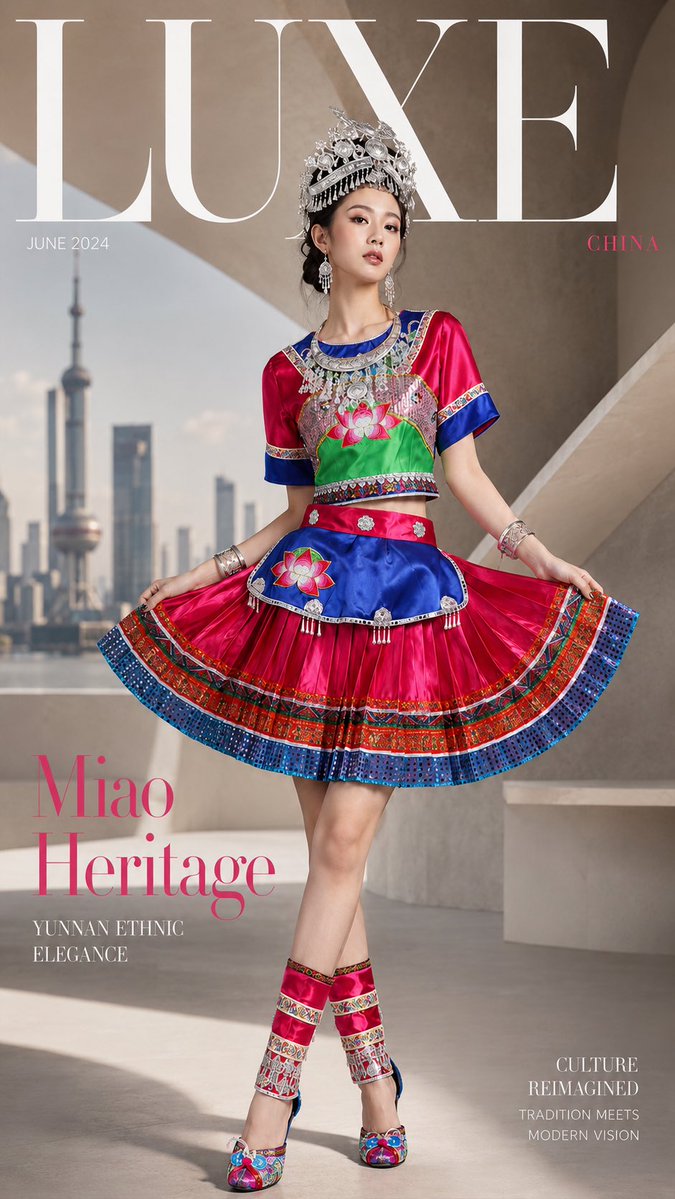 Miao Ethnic Fashion Magazine Cover