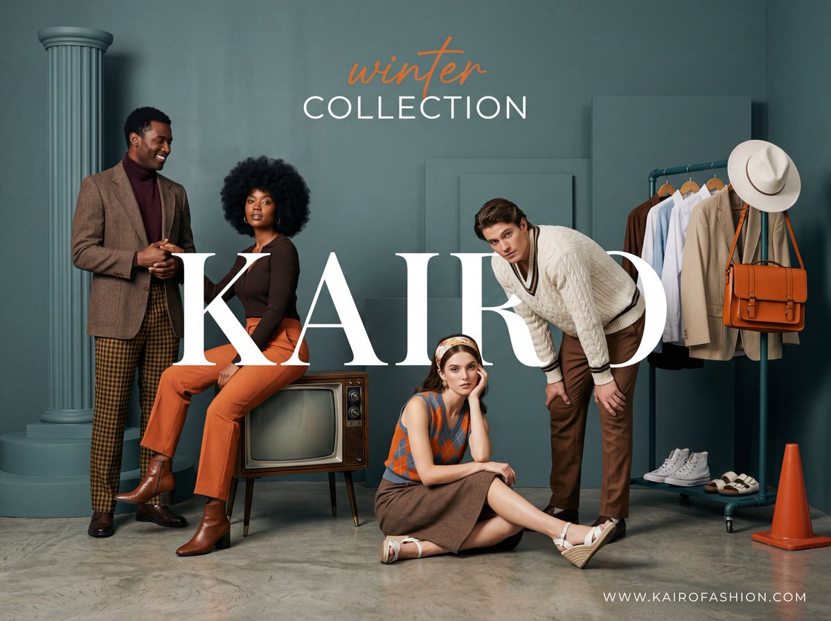 Retro-Modern Fashion Editorial Advertisement