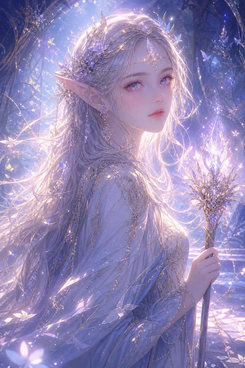 Mystical Glowing Elf Portrait