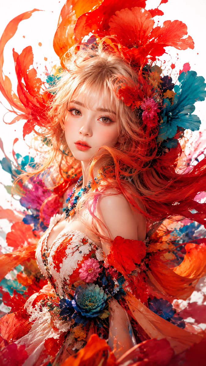 Surreal Floral Couture Portrait