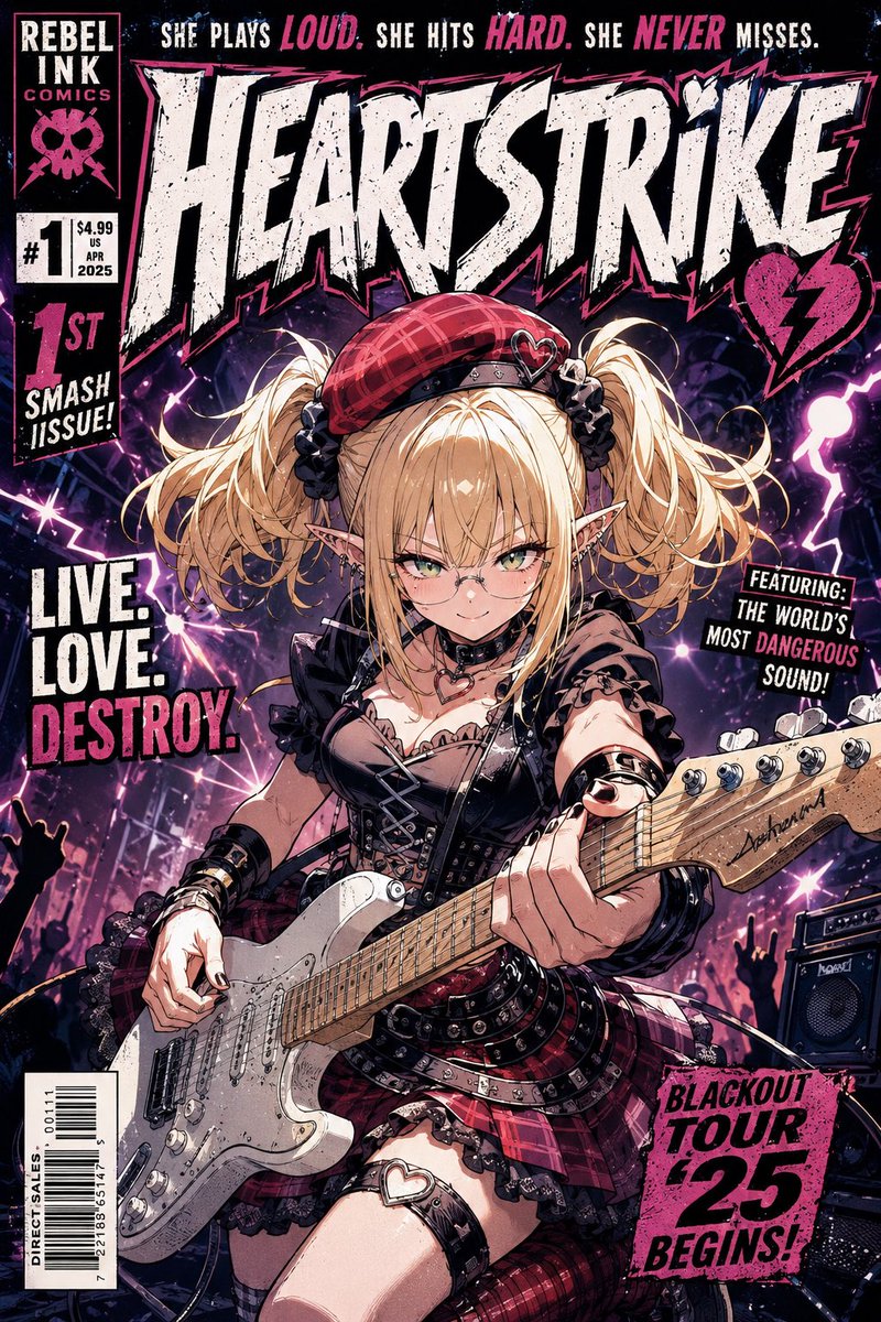 Punk Guitarist Comic Cover