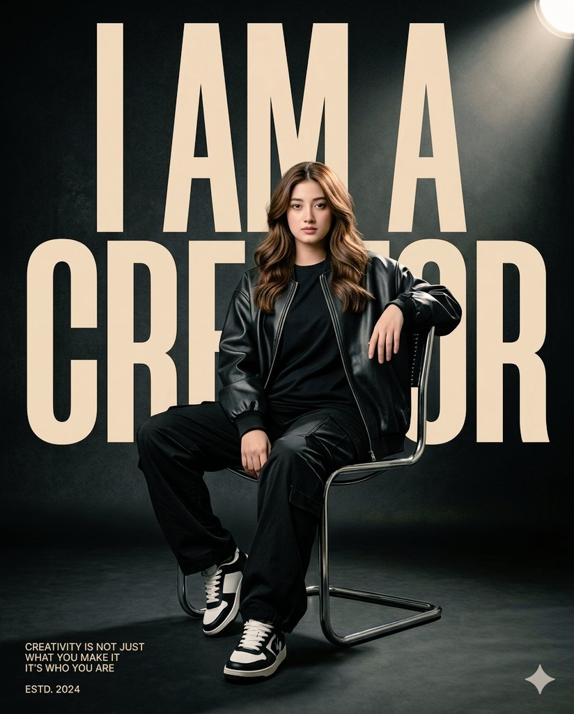 Sample output image for Luxury Streetwear Fashion Editorial Poster