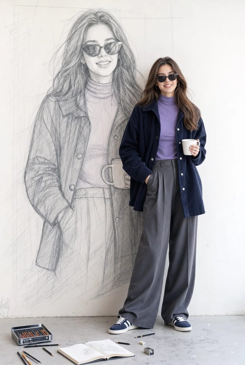 Sample output image for Woman Sketching in Art Studio