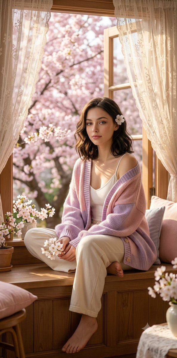 Sample output image for Spring Window Seat Cardigan Portrait