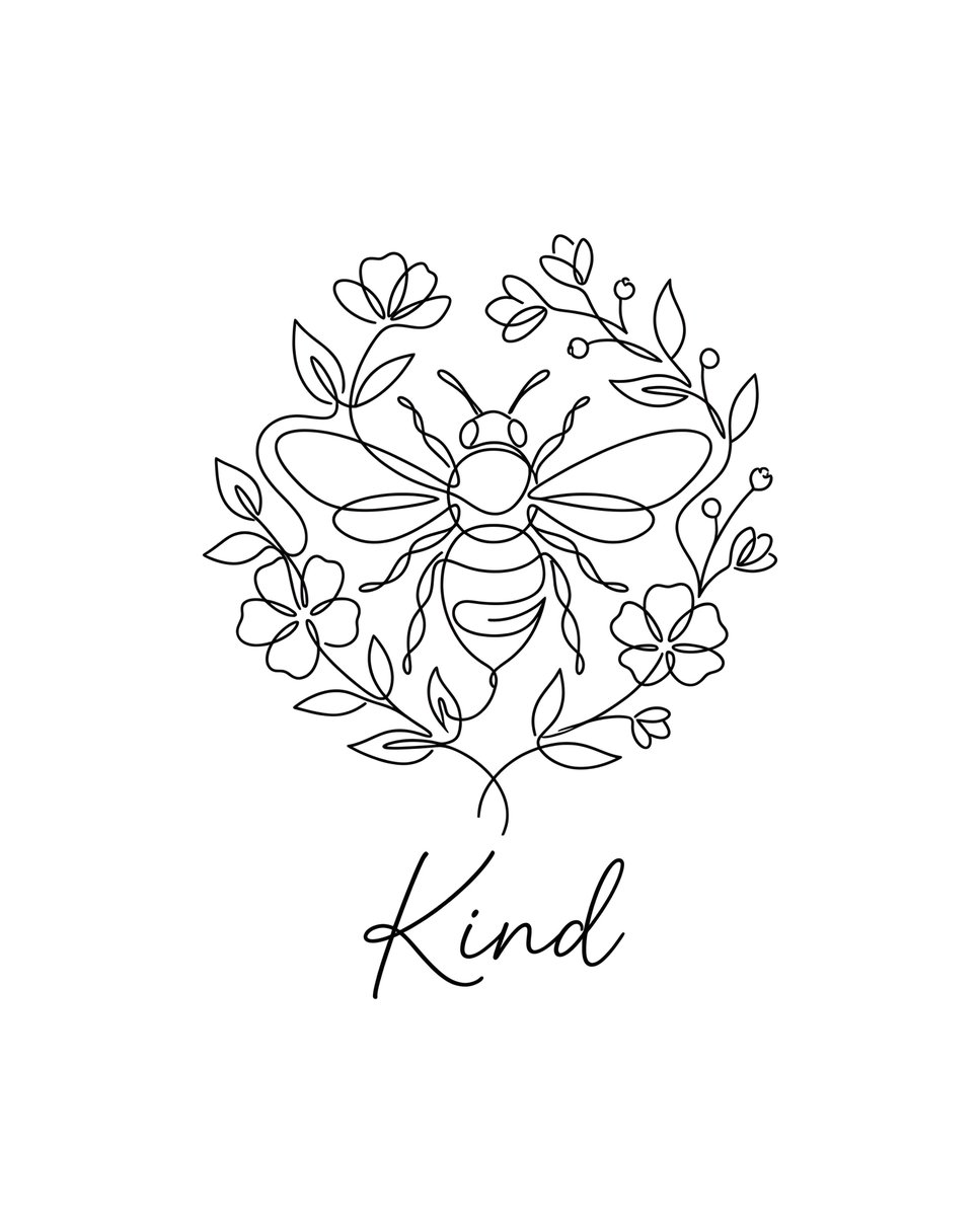 Sample output image for Minimalist Line Art Bee Illustration