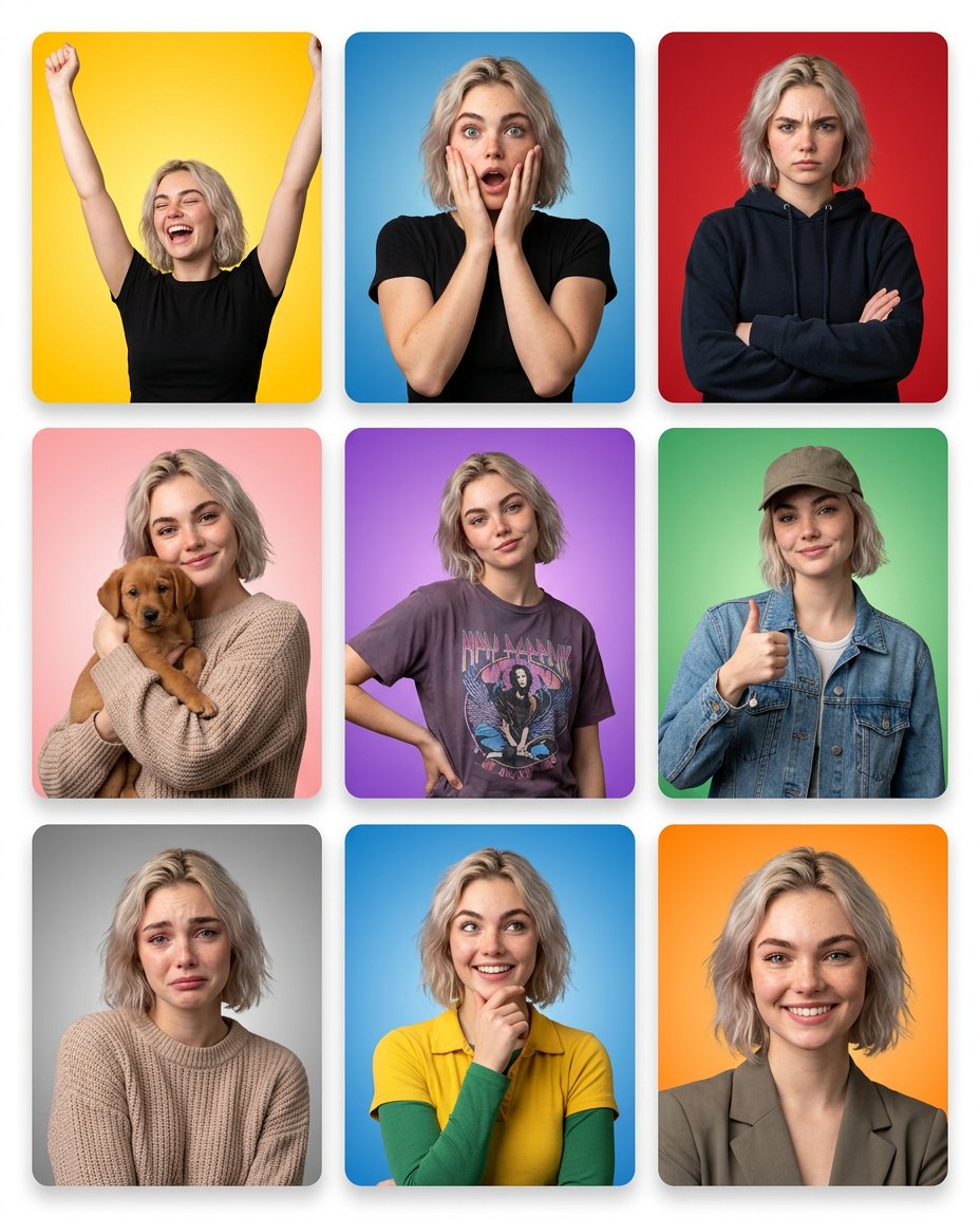 Multi-Panel Emotional State Grid
