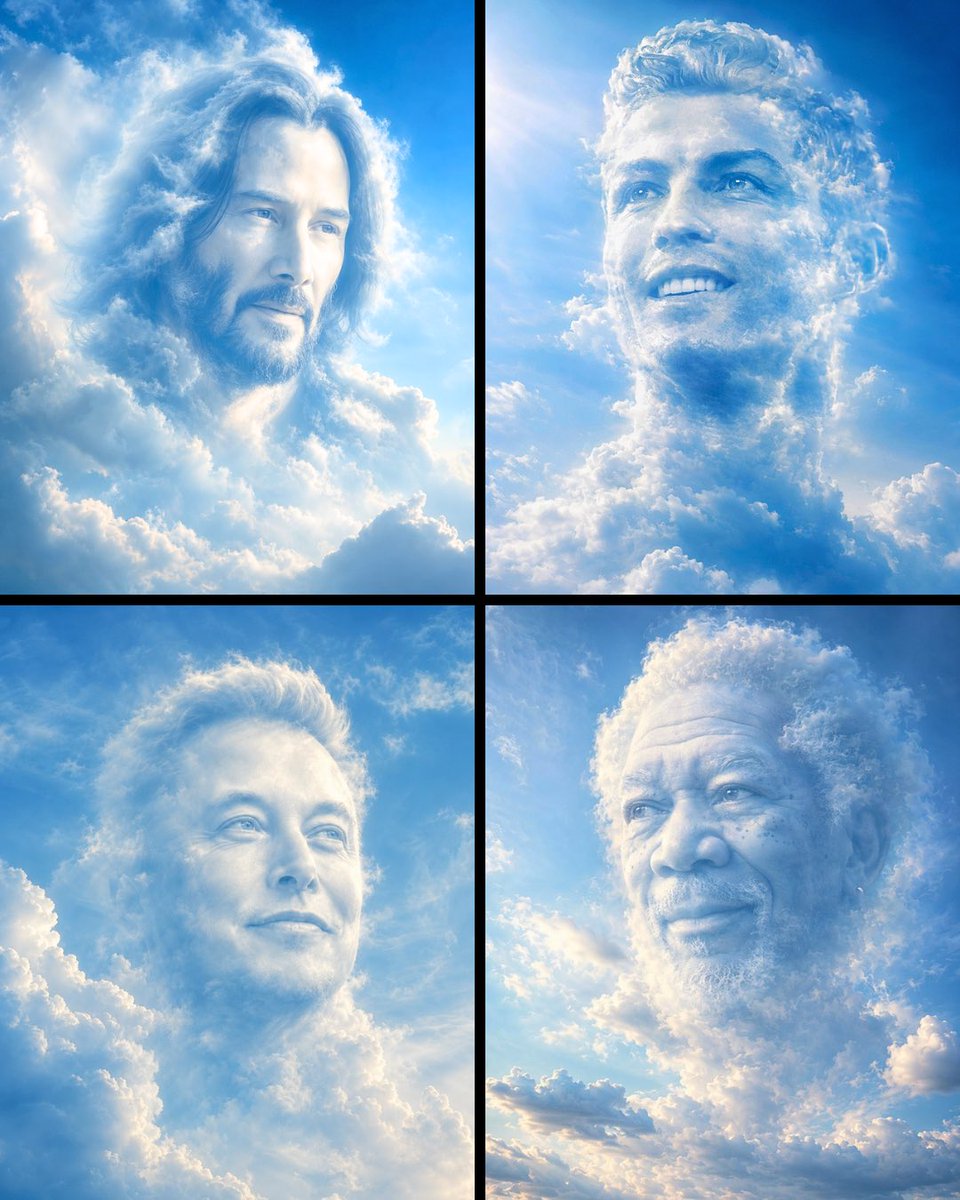 Ethereal Cloud Portrait Reimaging