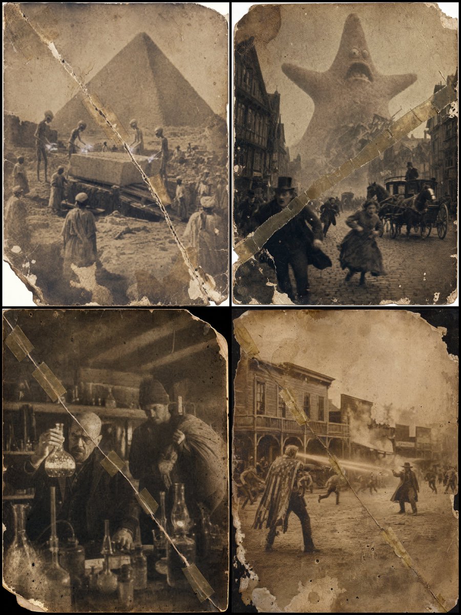 Vintage 1870 Damaged Photograph