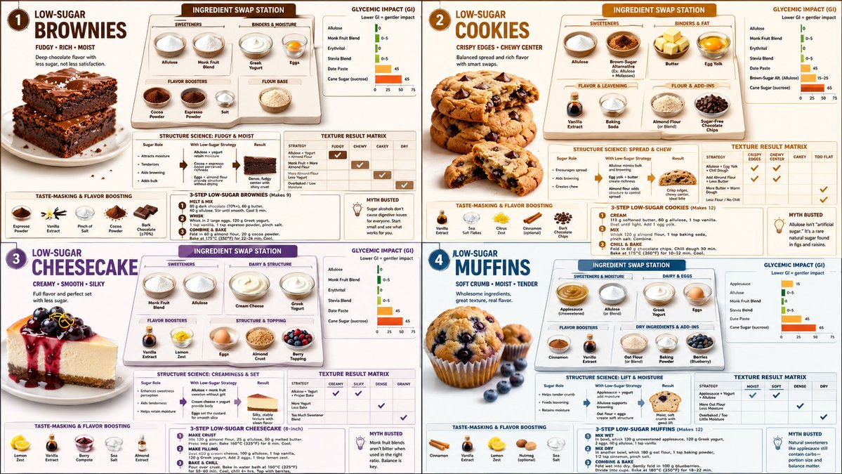 Low Sugar Dessert Science Infographic
