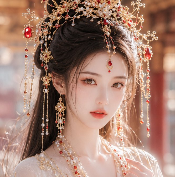 Ornate Chinese Bridal Portrait