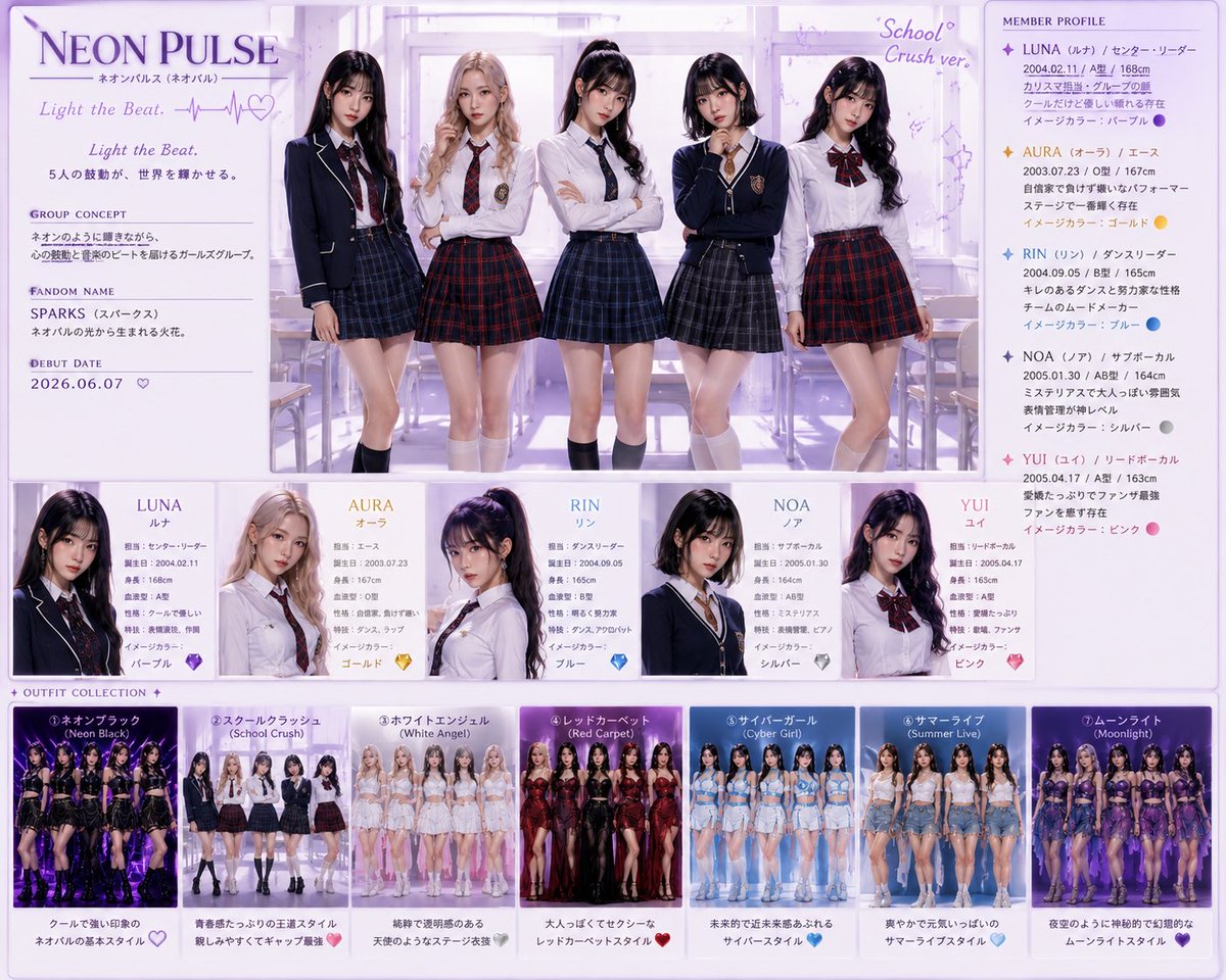 Neon Pulse Idol Profile Poster