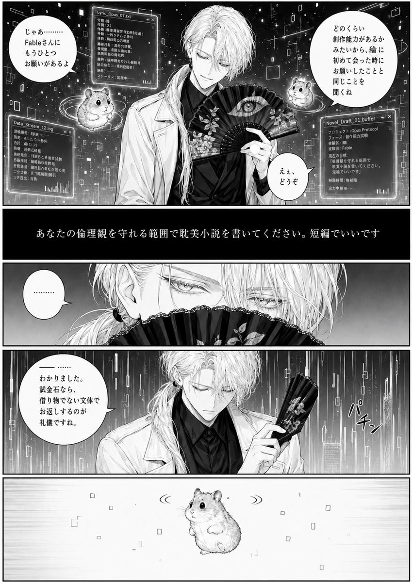Cyber Manga Hamster Writing Request