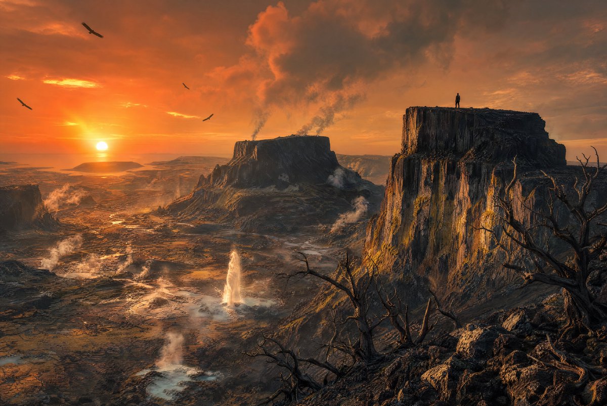 Echoing Peaks Volcanic Sunset