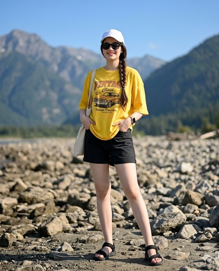 Mountain Valley Summer Fashion Portrait