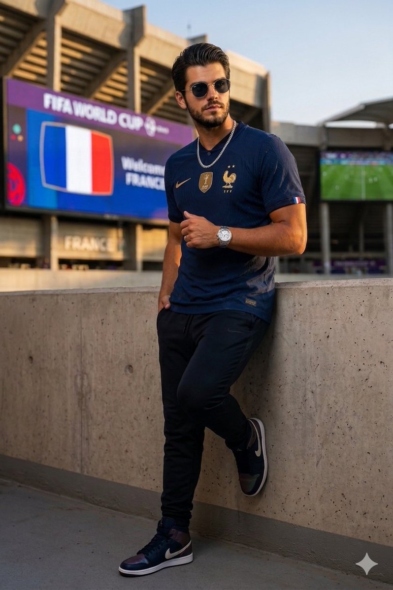 Sample output image for France World Cup Fashion Portrait