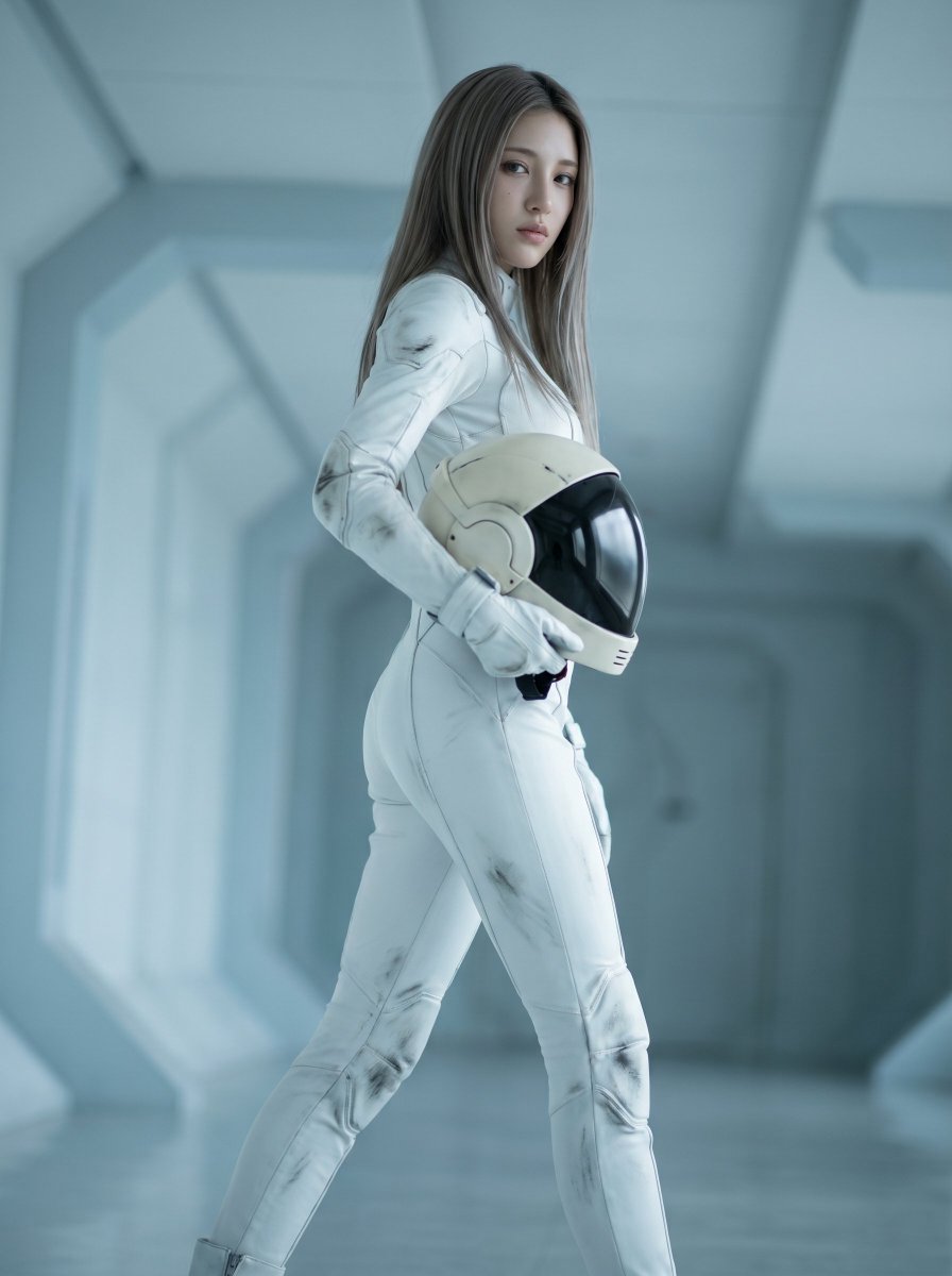 Sample output image for Futuristic Space Pilot Cinematic Shot