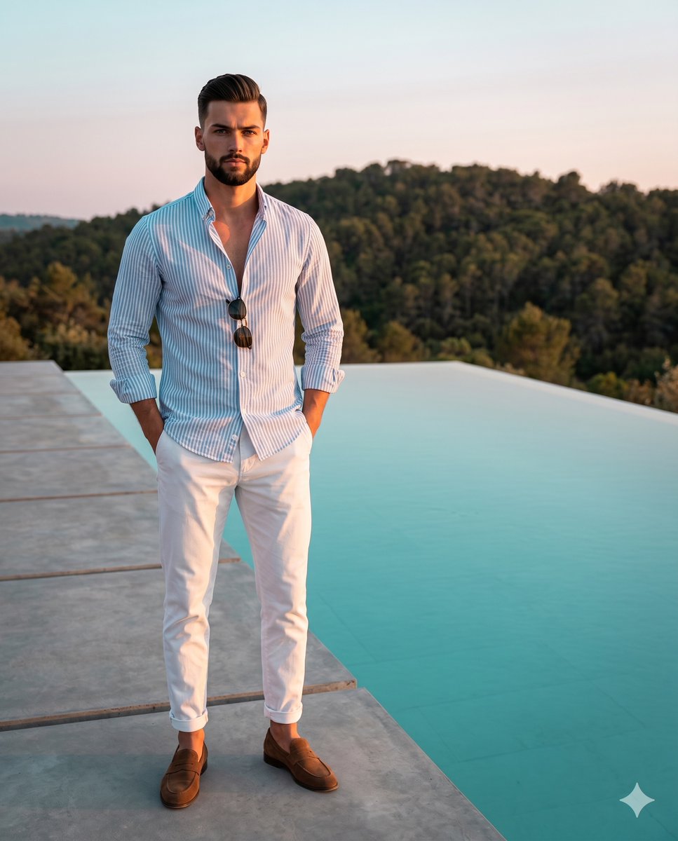 Sample output image for Luxury Men's Lifestyle Pool Portrait