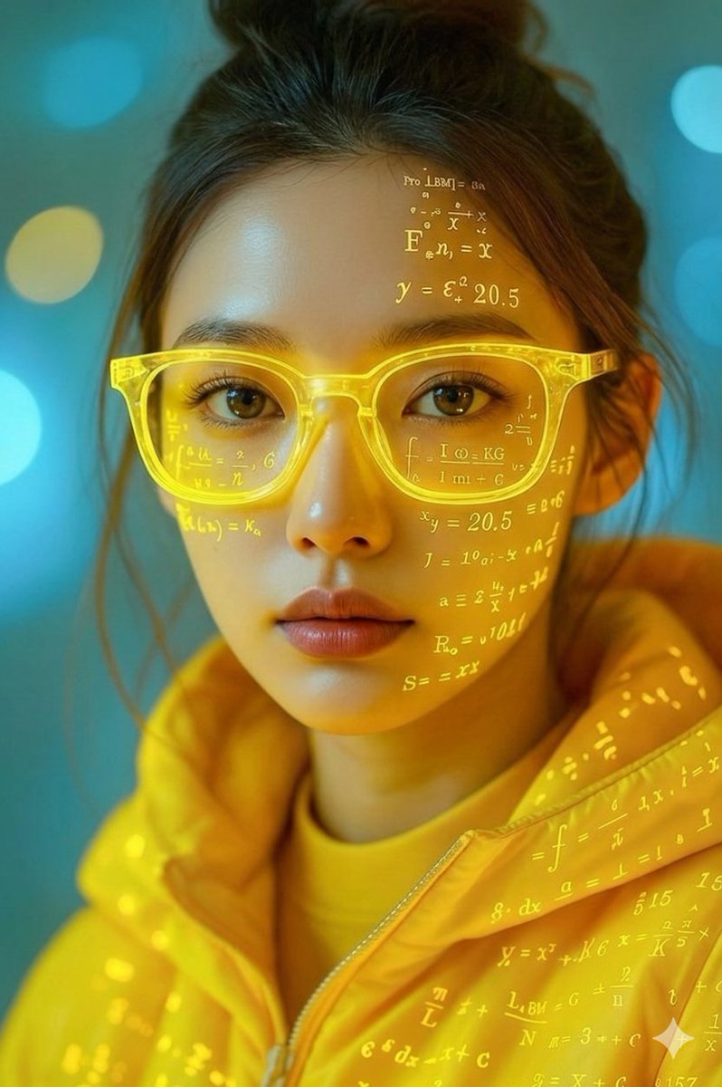 Sample output image for Math Projection Portrait in Neon Yellow