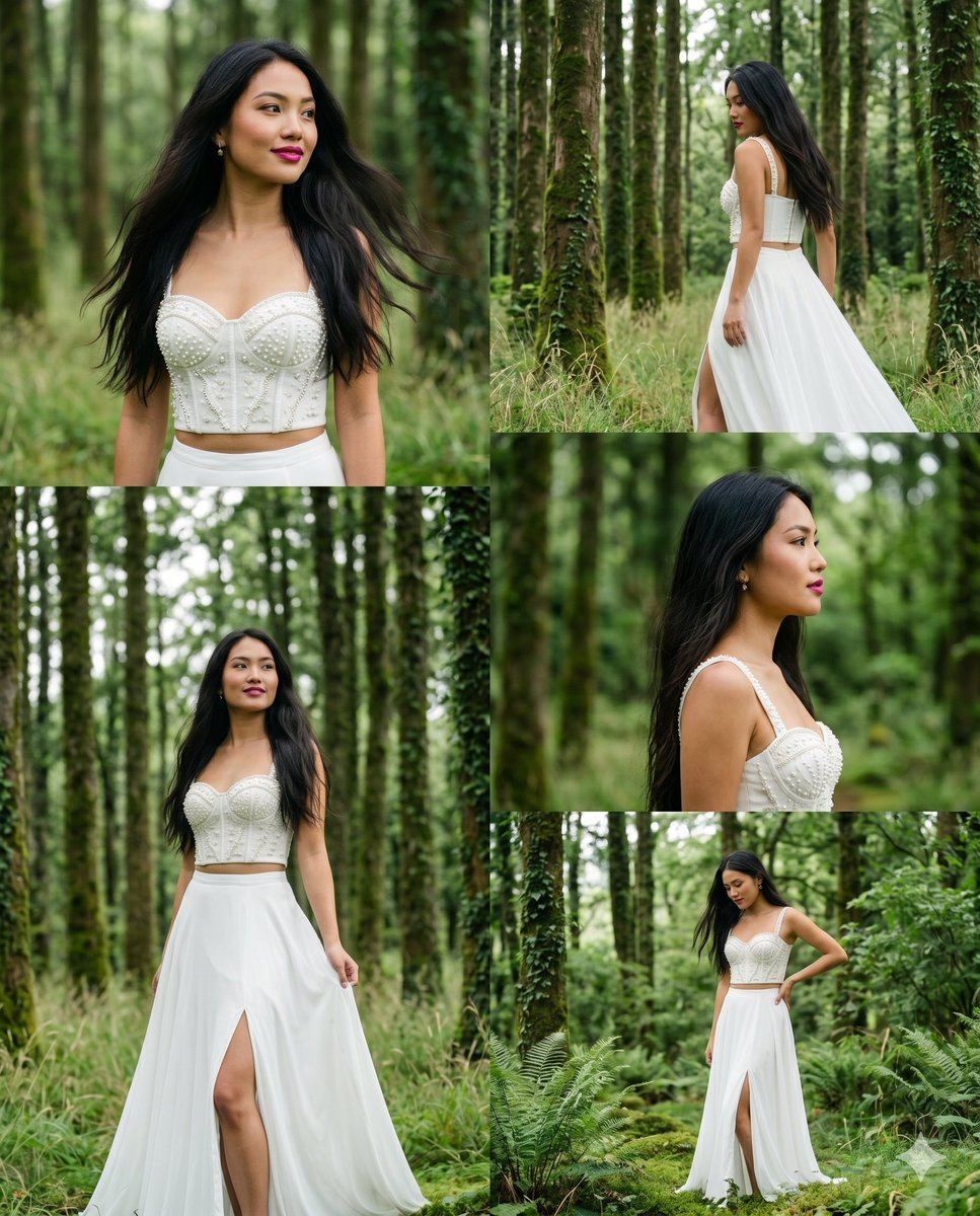 Sample output image for Enchanted Forest Fashion Portrait Strip