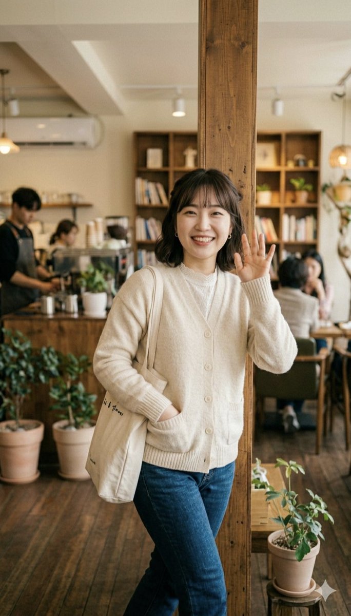 Sample output image for Cozy cafe interior portrait
