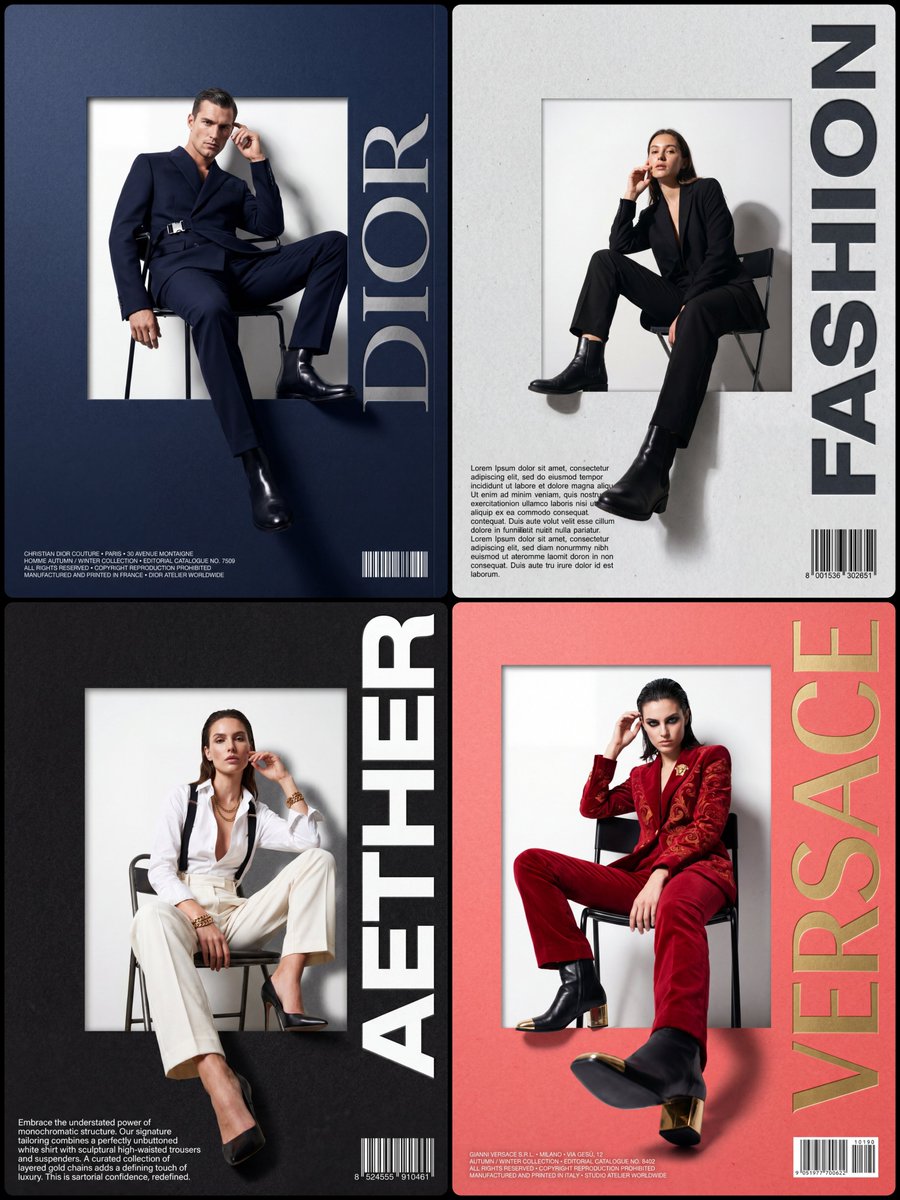 Sample output image for Fashion editorial pop-out poster