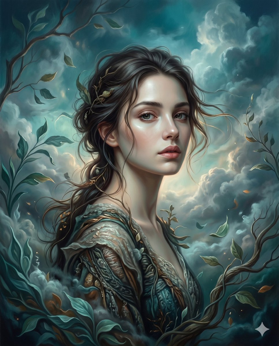 Surrealist romantic oil painting 3