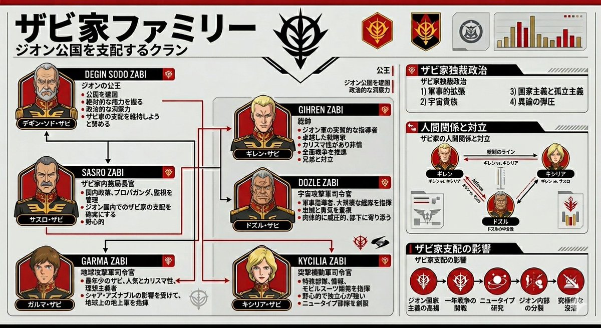 Sample output image for Gundam Origin Infographic Generation