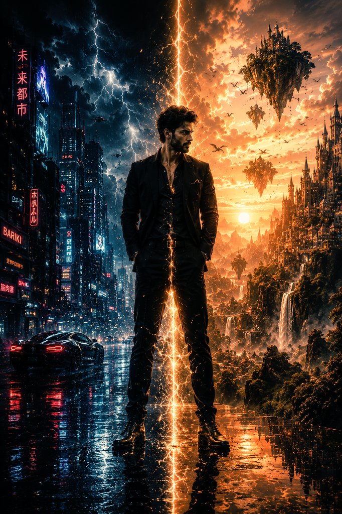 Epic Sci-Fi Parallel Worlds Artwork