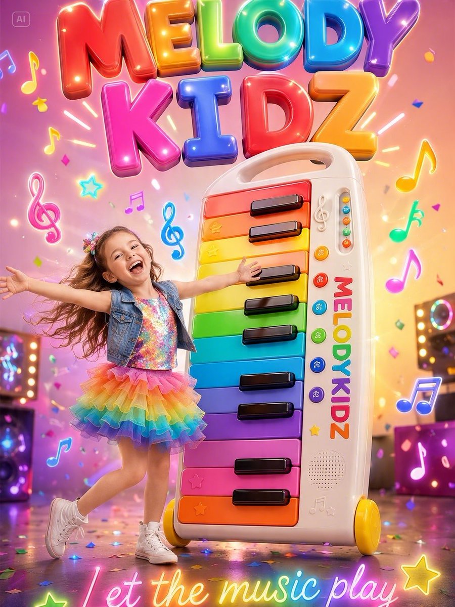 Musical Kids Toy Ad Poster