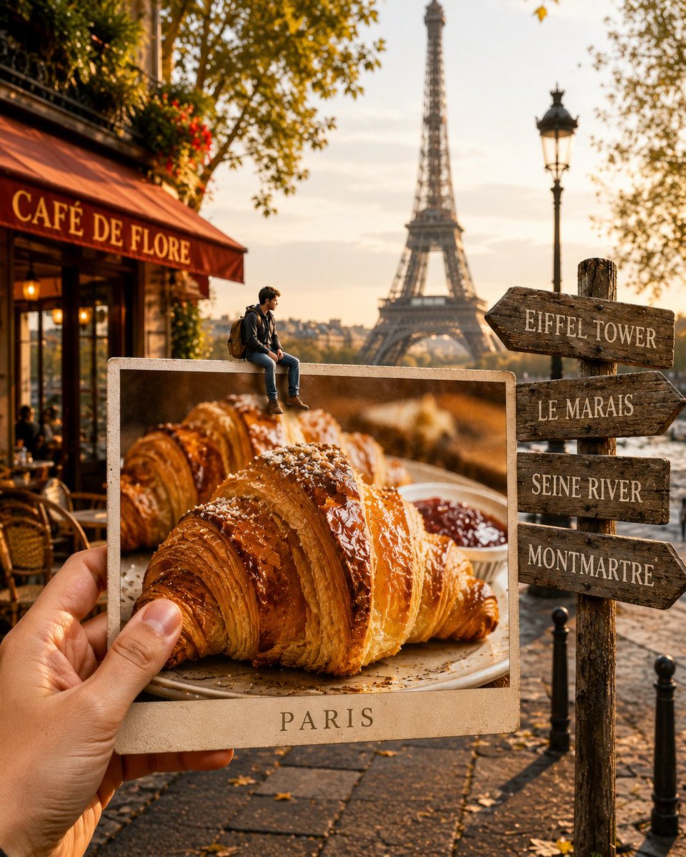 Hyper-realistic Travel Food Postcard example 2