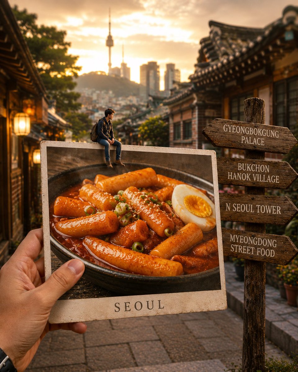 Hyper-realistic Travel Food Postcard example 3