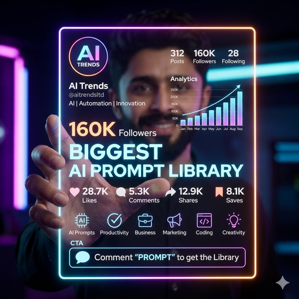 AI Creator Holographic Promo Portrait