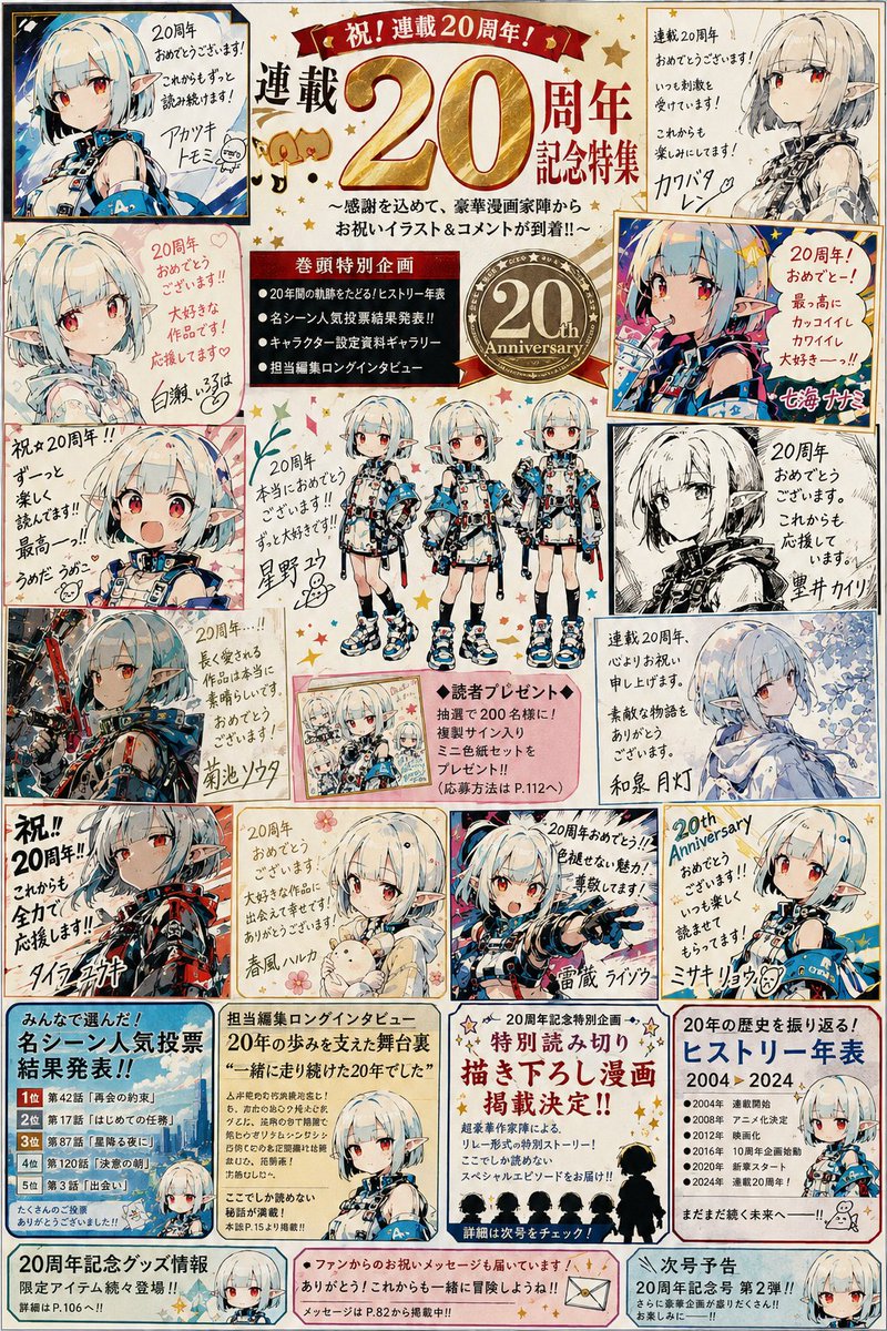 Manga Magazine 20th Anniversary Special Page